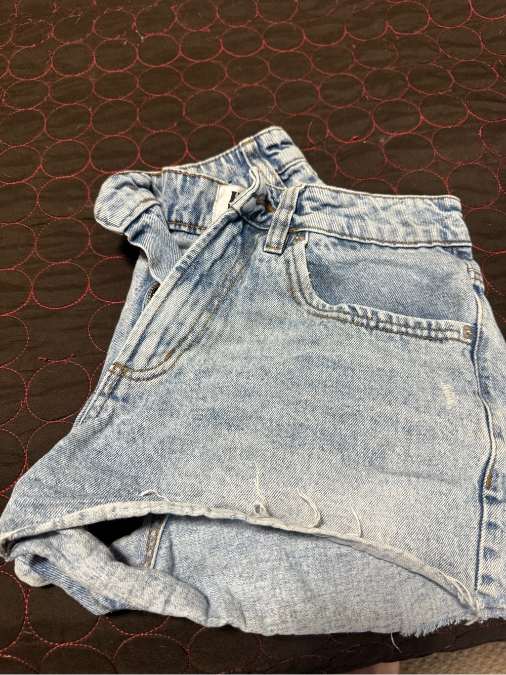 Harlow Light Blue High-Rise Denim Shorts